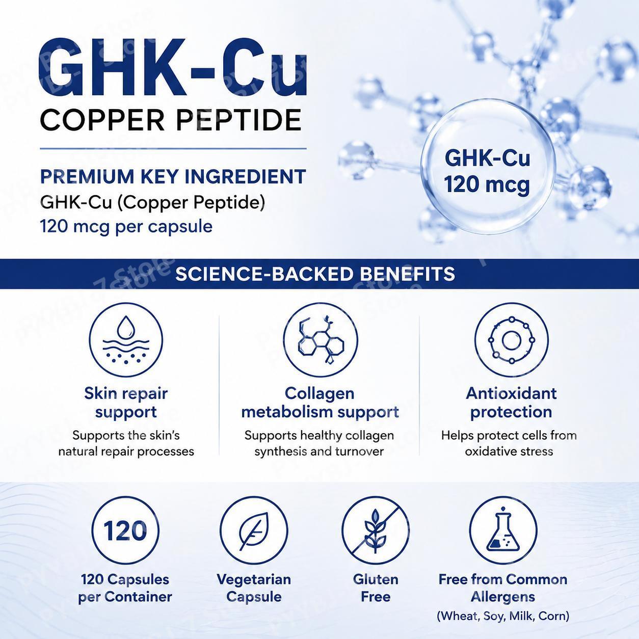 GHK-Cu Copper Peptide Suppleme - Health Wellness & Psychology recension och pris