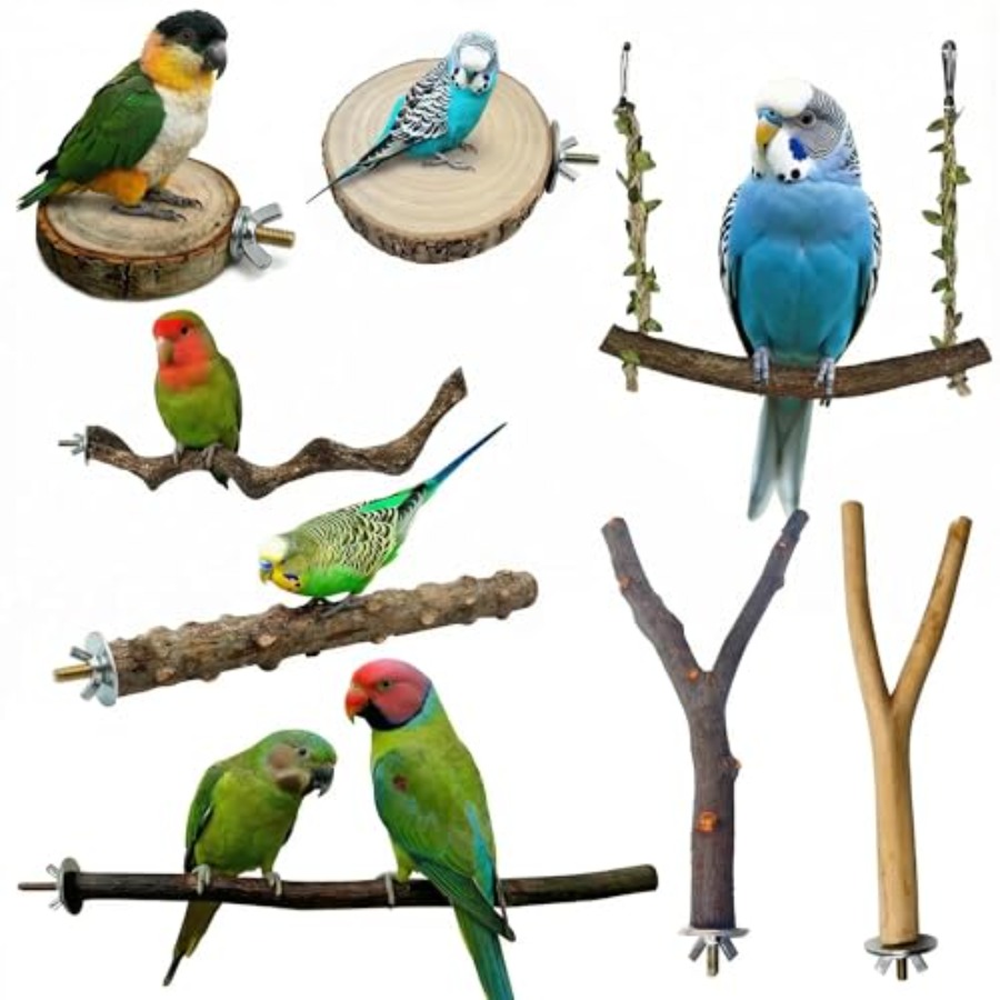 8PCS natural wood bird perches - Health & Wellness Kuala Lumpur Reviews recension och pris