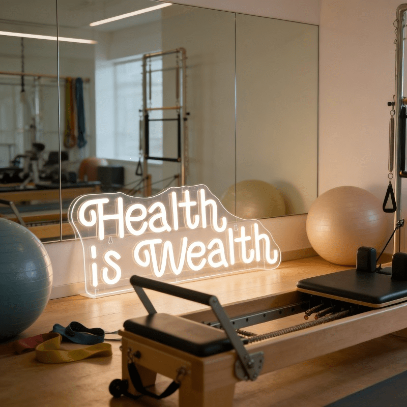 Health is Wealth Neon Sign LED - Health Wellness And Lifestyle recension och pris